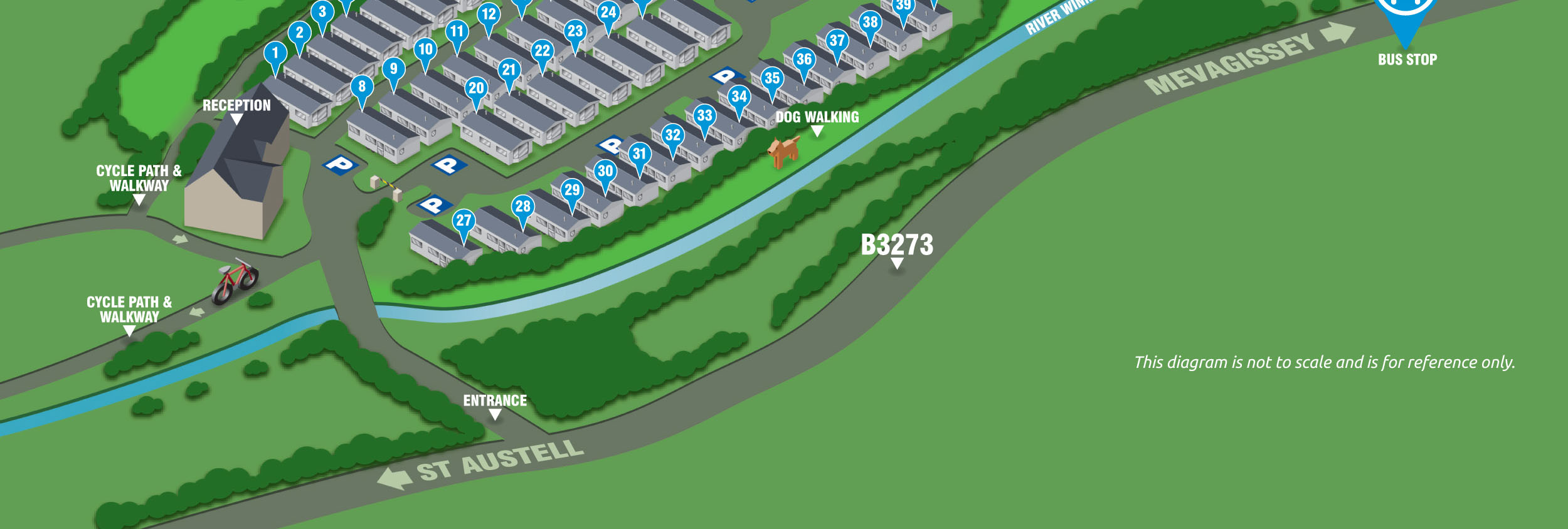 River Valley Holiday Park Site Map